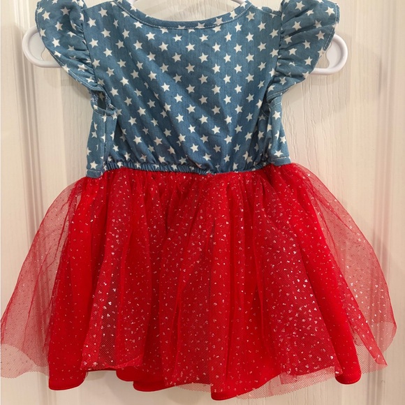 Good Lad Blue Star Bodice with Red Tulle Skirt Halloween Dress - Picture 3 of 3